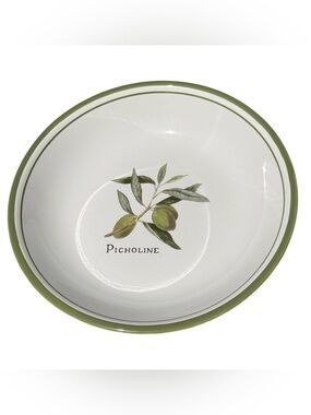 Williams Sonoma Olive Grove Picholine Salad Pasta Bowl Portugal Olive Motif 9.5”